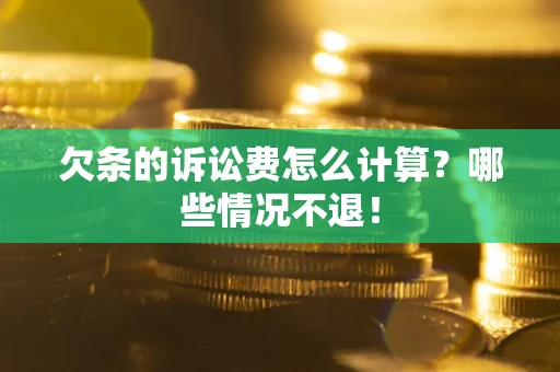 北京欠条的诉讼费怎么计算？哪些情况不退！